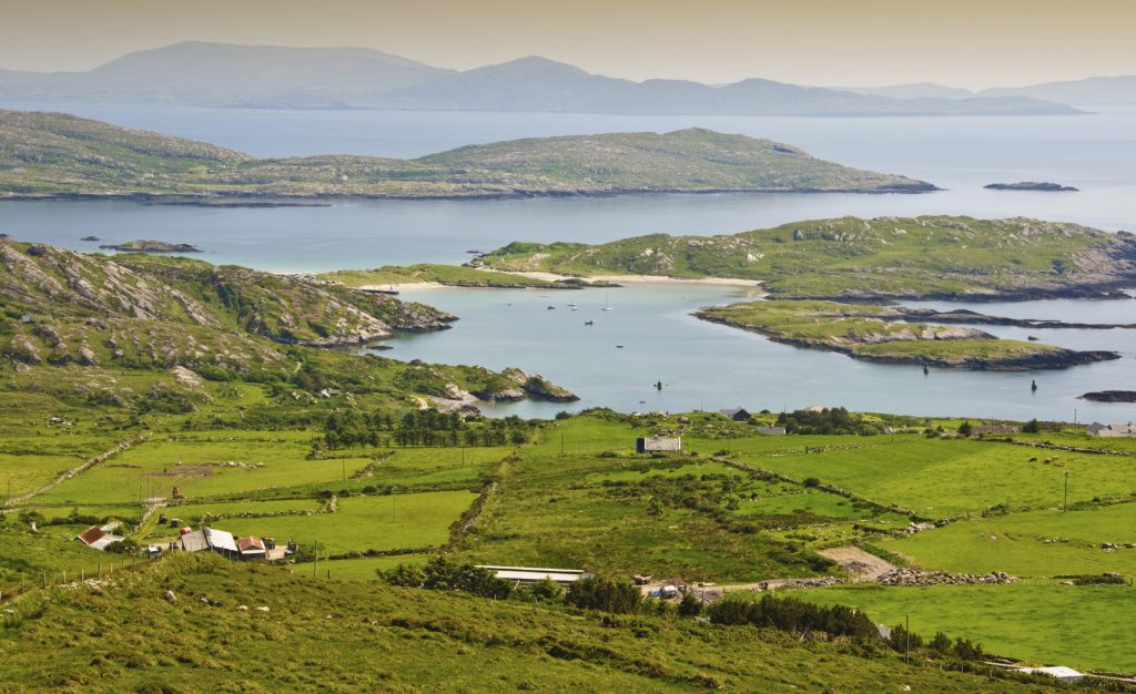 photo beautiful scenic rural landscape from ring kerry ireland