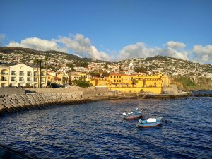 madeira, meer, fort, boote