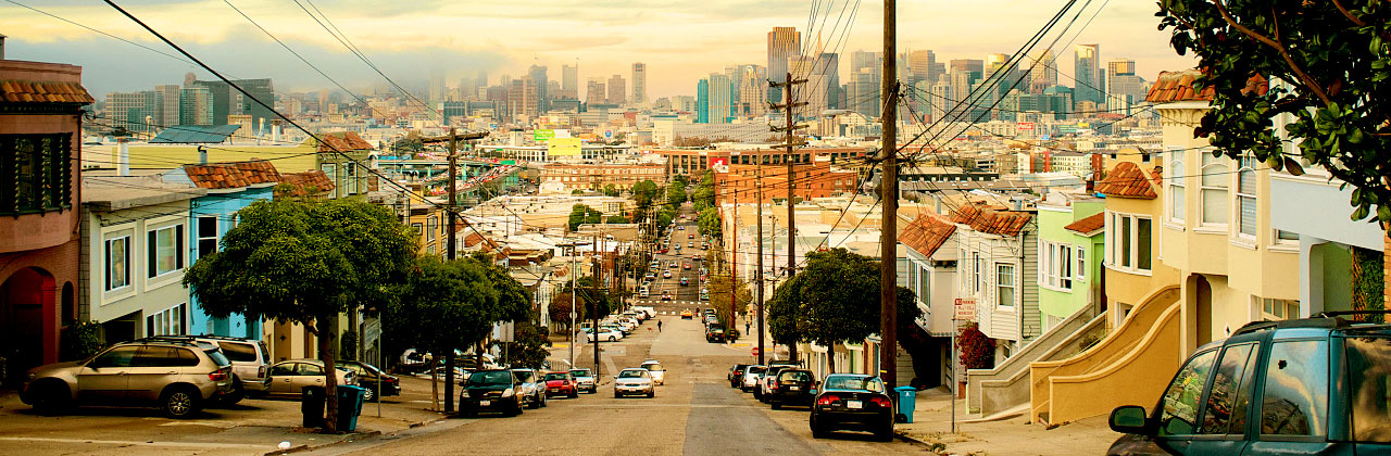 Blick auf San Francisco. 