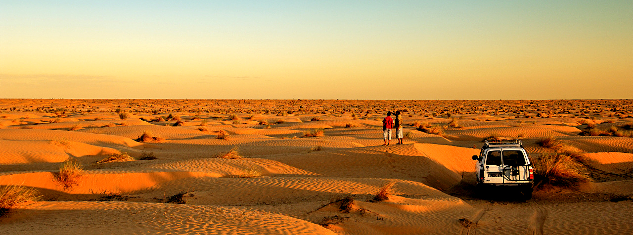 Ein Moment für die Ewigkeit - ein Sonnenuntergang in der Sahara.