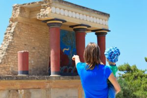 Knossos, Mutter, Kind, Griechenland, Kreta, Sightseeing