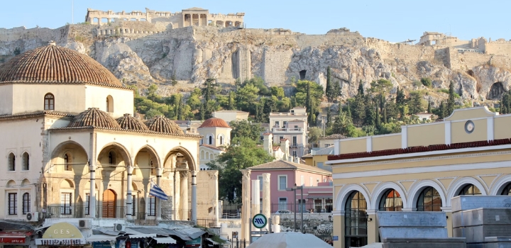 Das Viertel Monastiraki in Athen.